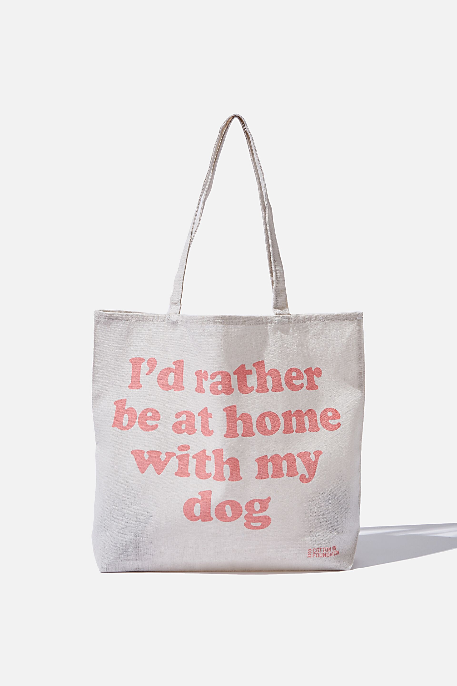 Typo tote bag clearance