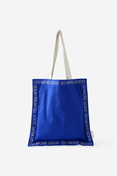 Foundation Typo Large Tote, DO MORE GOOD / BERRY BLUE