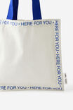 Foundation Typo Small Tote, HERE FOR YOU / RIVER GUM - example image 2