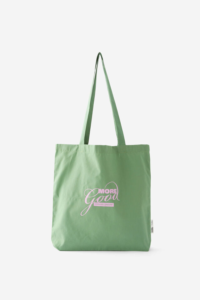 Foundation Typo Tote, TF MORE GOOD / MATCHA GREEN