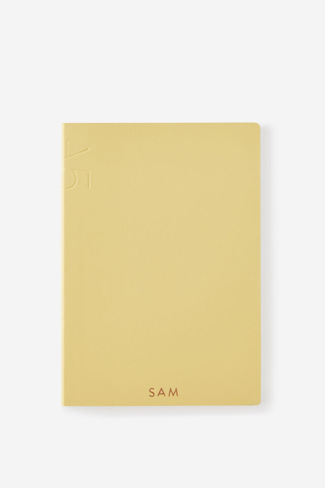 Personalised A5 Soft Cover Lined Notebook, LIMONCELLO
