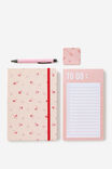 2026 Diary Gift Set, Ditsy Pansy Pink Clay - alternate image 3
