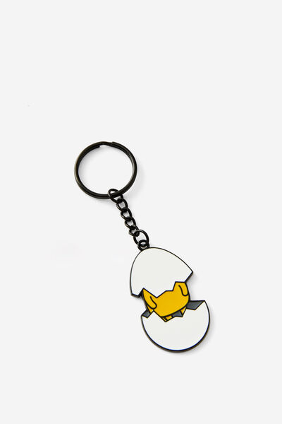 Collab Enamel Keyring, LCN SAN GUDETAMA / EGG