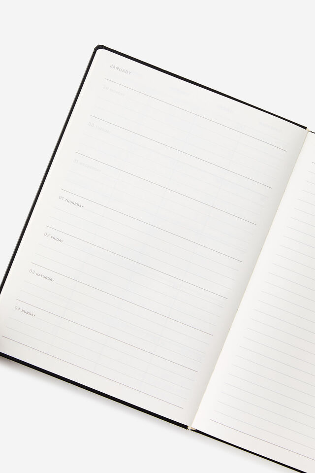 2026 B5 Weekly Hard Metro Diary, Black