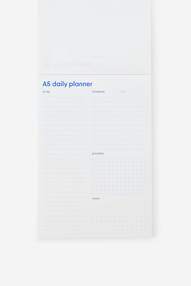A5 Daily Notepad Planner, BURNT ORANGE