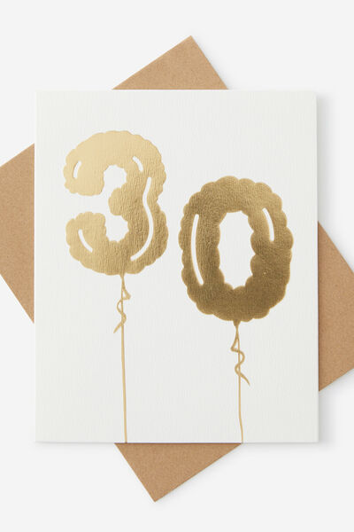 Premium Age Cards, 30 FOILED BALLOON