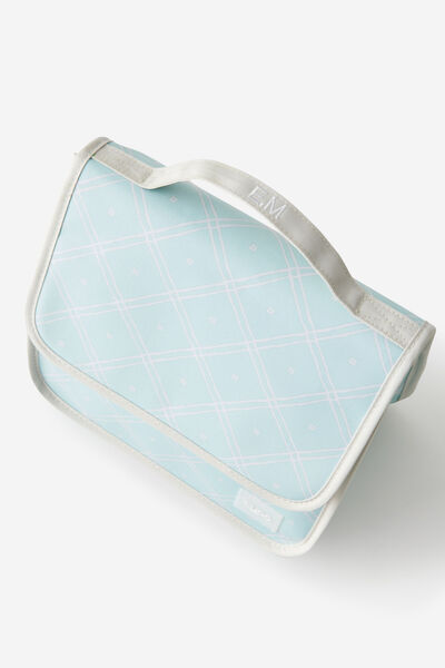 Personalised Mode Lunch Bag, MINTY GRID