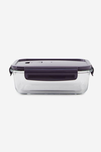Glass Lunch Container, SILVER LILAC