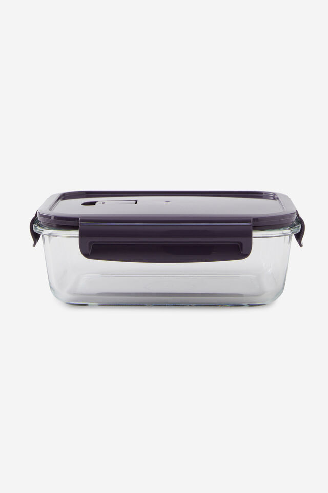 Glass Lunch Container, SILVER LILAC