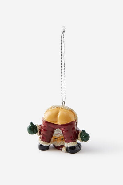 Resin Christmas Ornament, SANTA BUM LEGS