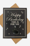 Premium Badge Birthday Card, THIS IS FOR YOU! - alternate image 1