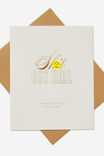 Premium Wedding Card, SHIT JUST GOT REAL GOLD FOIL! - alternate image 1