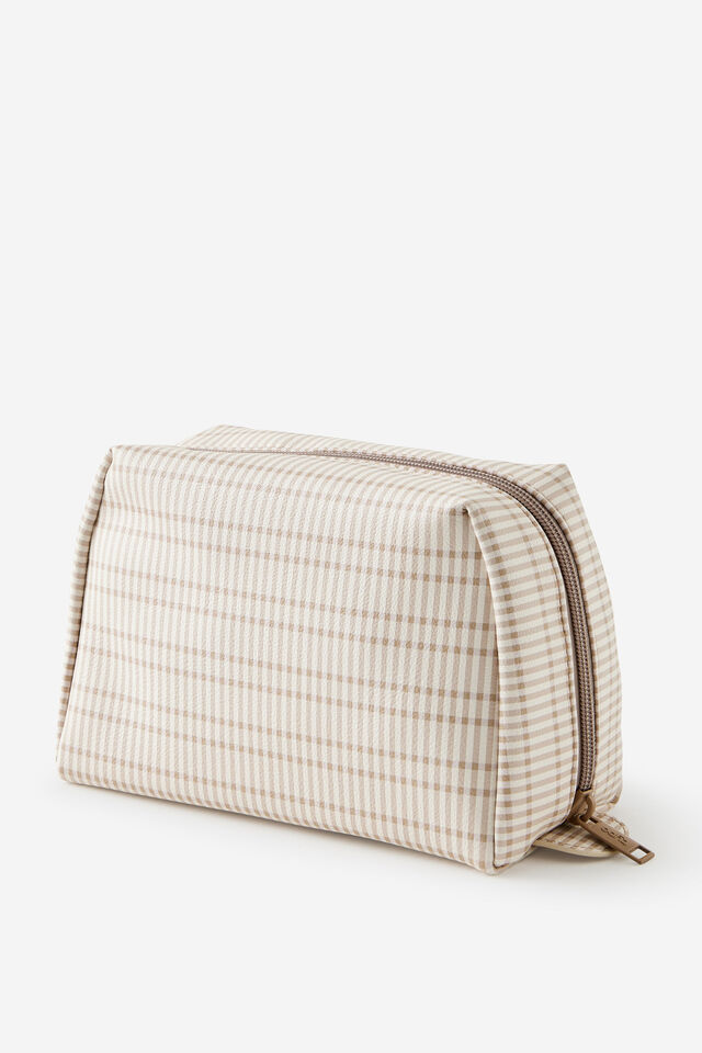 Toiletry Wash Bag, NATURAL CHECK