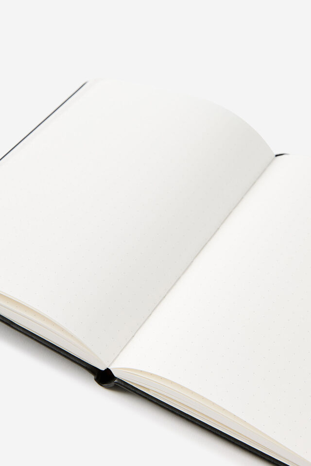 Metro A5 Hard Dot Notebook, Black
