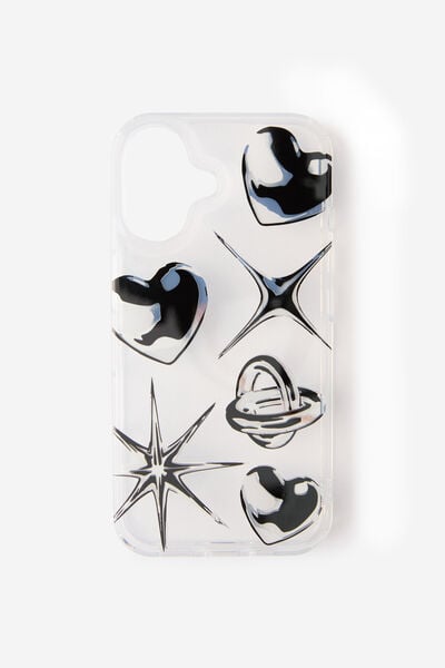 Graphic Phone Case Iphone 16, CHROME STAR ICON