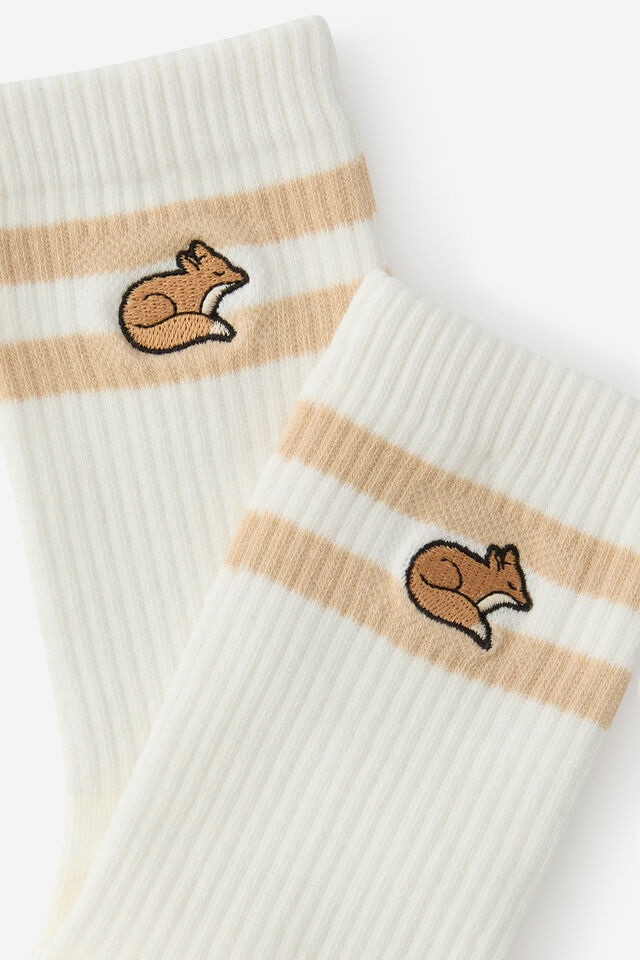 Socks, FOX STRIPES EMB