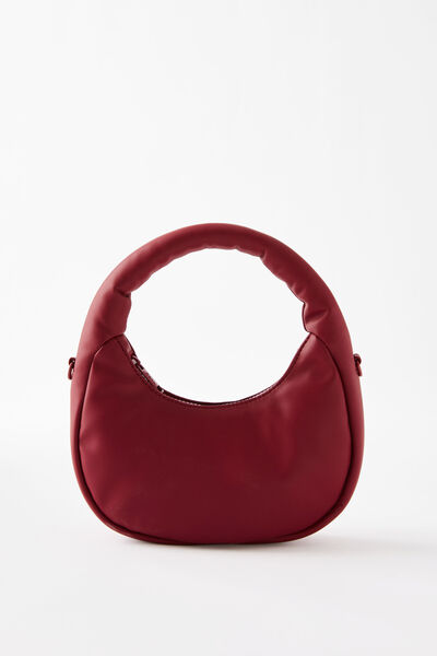 Plush Mini Handbag, CABERNET