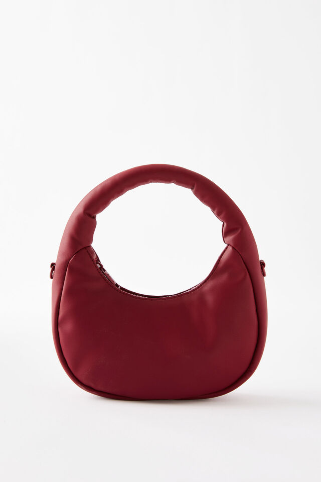 Plush Mini Handbag, CABERNET