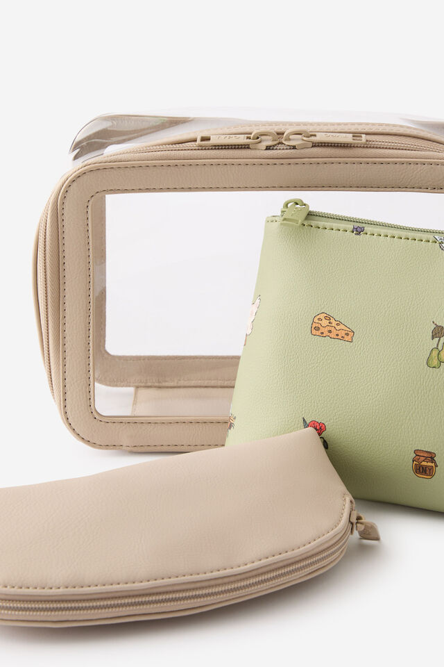 3 In 1 Cosmetic Case, LITTLE TREATS/BAY LEAF