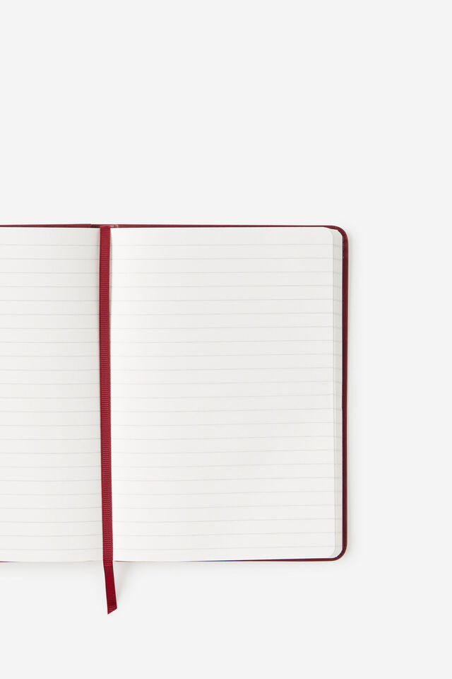 B6 Hard Lined Notetaker Notebook, CABERNET