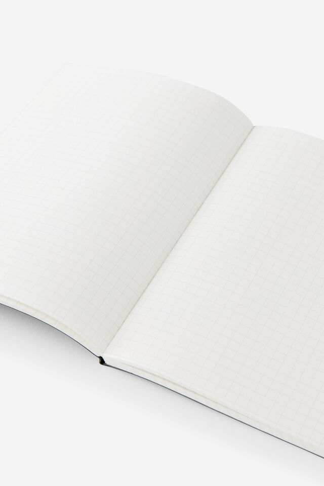 Personalised A5 Soft Cover Grid Notebook, BLACK