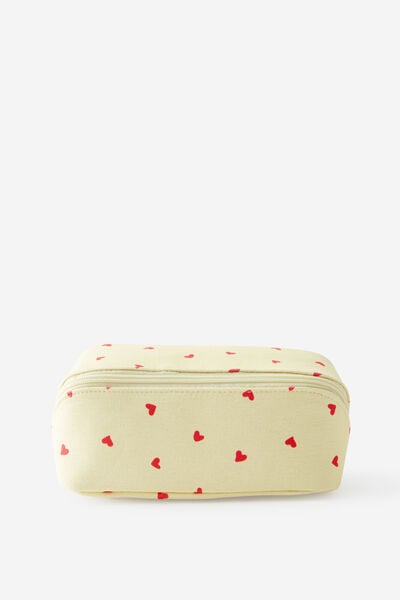 Felix Fold Out Pencil Case, FROZEN LEMON MICRO HEARTS