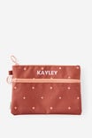 Personalised Double Zip Pencil Case, GINGERBREAD SPACED OUT - example image 1