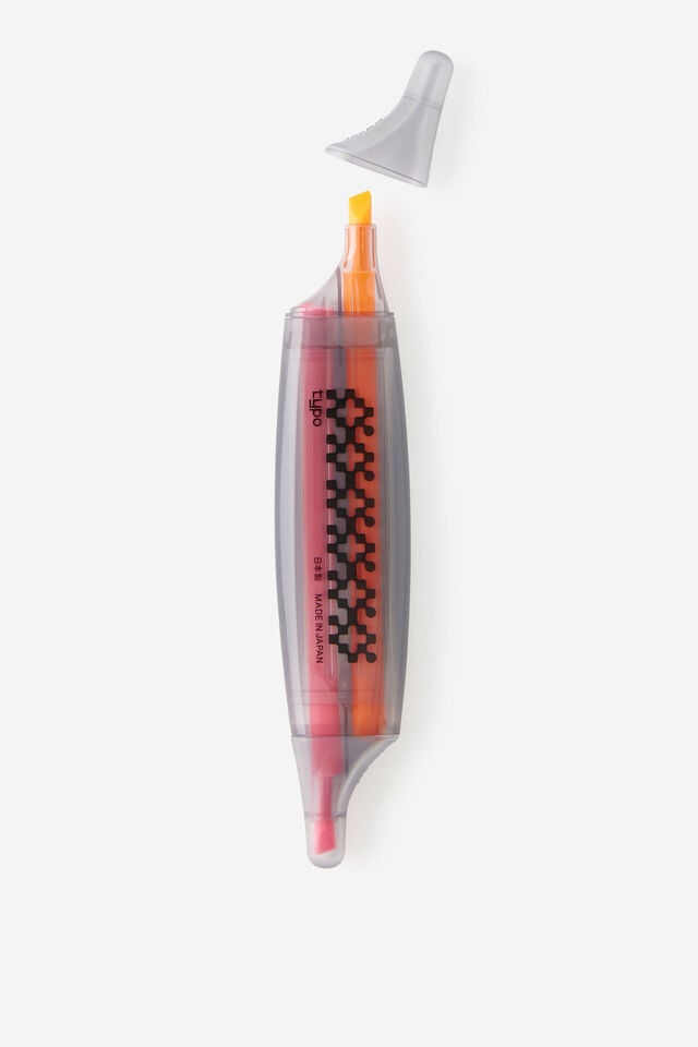 Dual Ended Highlighter, PINK / ORANGE