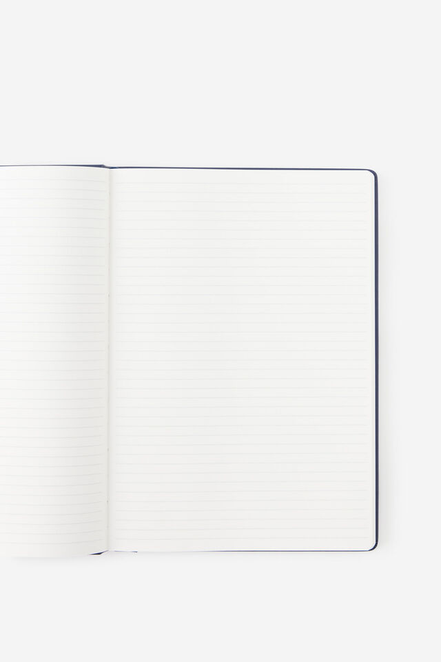 Personalised Metro B5 Hard Lined Notebook, Midnight Ink