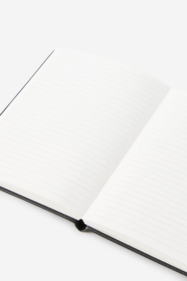 Personalised Metro B6 Hard Lined Notebook, Black