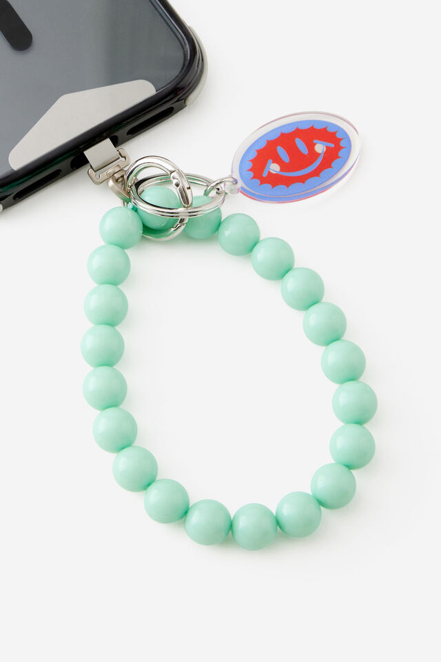 Beaded Wrist Strap, JELLY MINT
