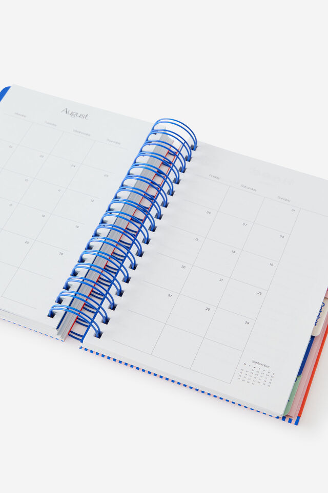 2027 A5 Daily Bright Days Diary, LAVA RED COLOUR BLOCK