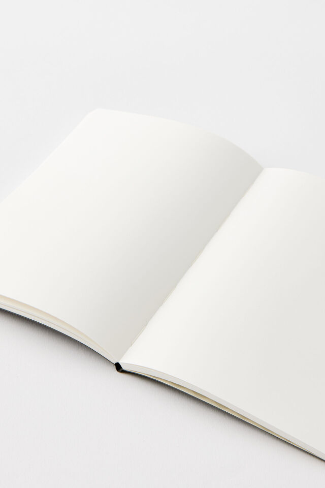 B6 Soft Cover Plain Notebook, BLACK