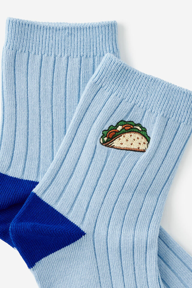 Mid Crew Socks, TACO EMB