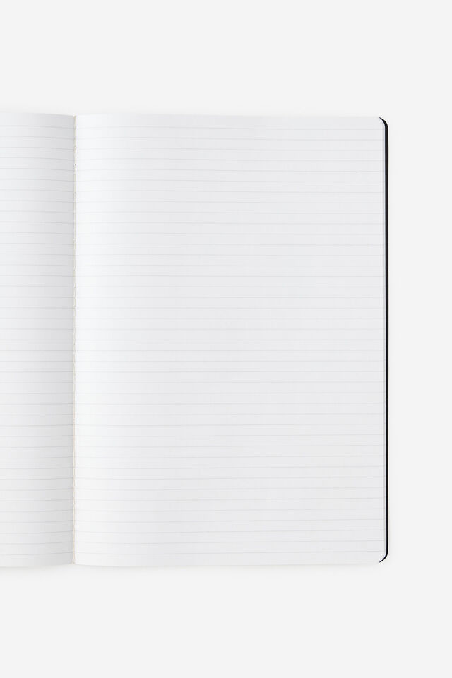 A4 Stitch Notebook, BLACK