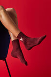 Mid Crew Socks, PINK HEART EMB - example image 2