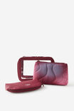Personalised 3 In 1 Cosmetic Case, DIFFUSION/CABERNET - alternate image 2