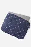 Take Me Away 15 Inch Laptop Case, DITSY PANSY / MIDNIGHT - alternate image 2