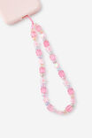 Carried Away Phone Charm Strap, PINK GLITTER / FLORAL - alternate image 2