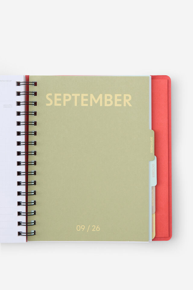 2026 Goals Weekly Planner, Pink Strawberry