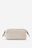 Compact Pu Pencil Case, NEUTRAL CHECK - alternate image 1