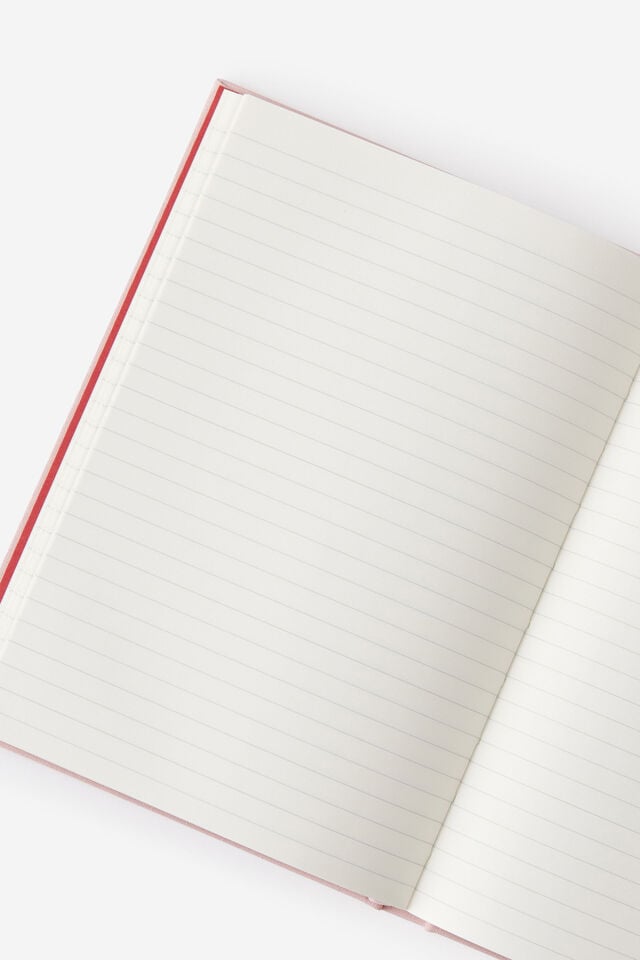 Lcn A5 Linen-Textured Lined Notebook, LCN FRIDA PINK