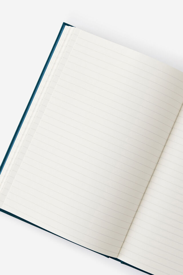 A5 Linen-Textured Lined Notebook, NORTH SEA