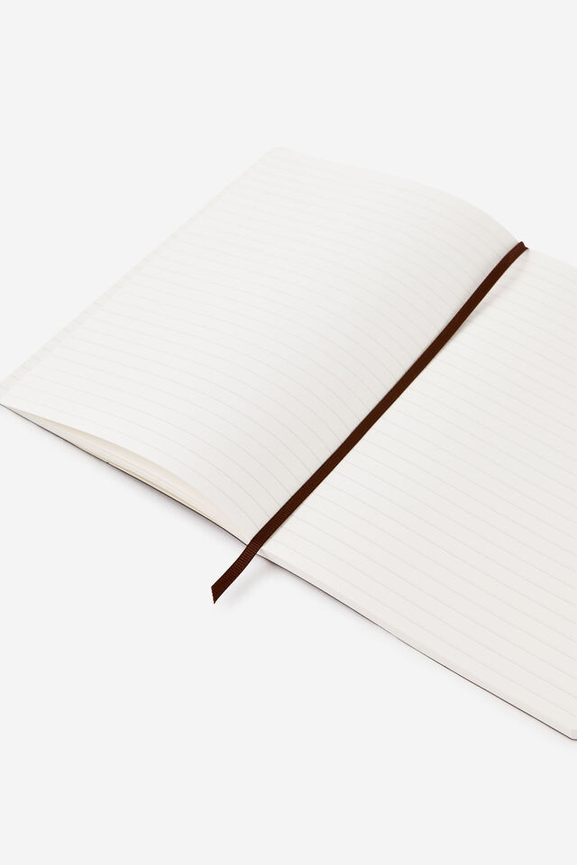 Personalised A5 Soft Cover Lined Notebook, ESPRESSO
