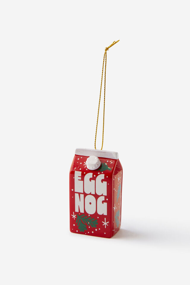 Resin Christmas Ornament, EGG NOG
