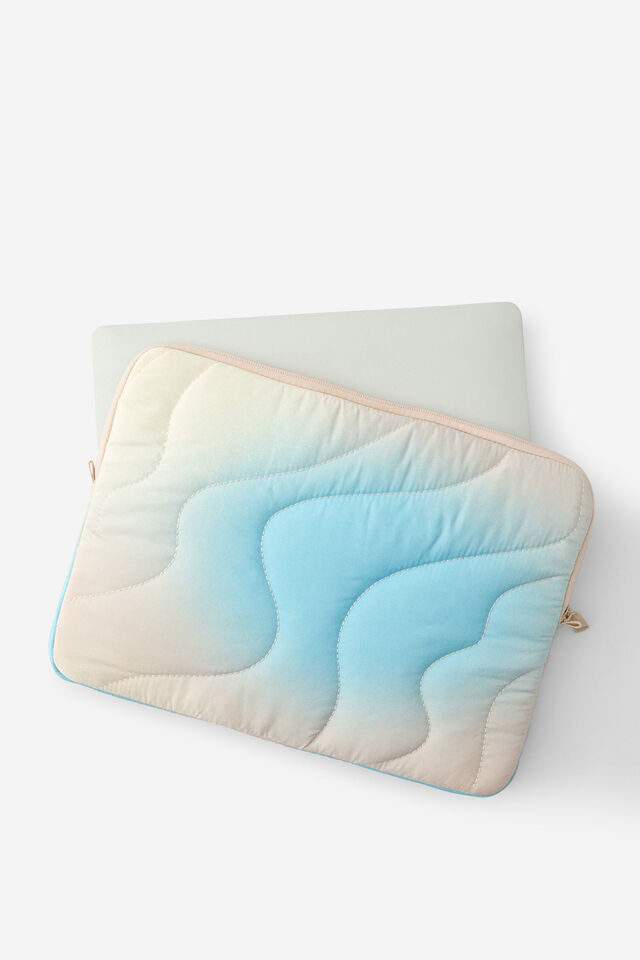 Take Me Away 13 Inch Laptop Case, DIFFUSION / CHAI LATTE QUILTED