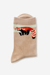 Mid Crew Socks, RED PANDA CHAI / MINTY - example image 3