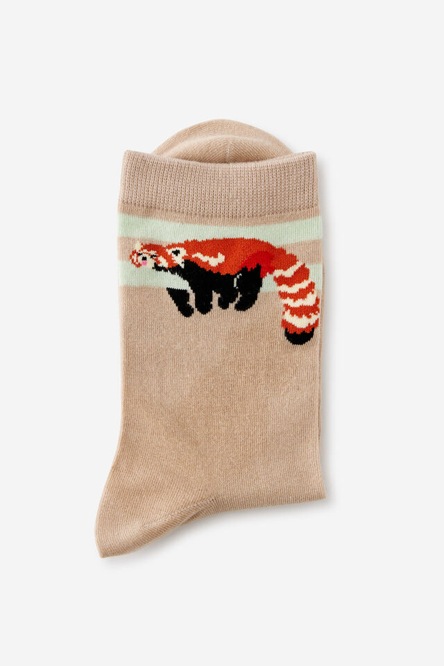 Mid Crew Socks, RED PANDA CHAI / MINTY