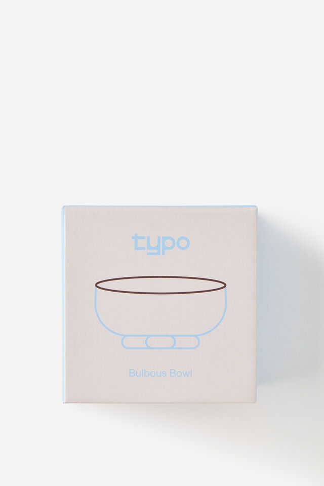 Sml Bulbous Bowl, ESPRESSO / BLUE SKIES