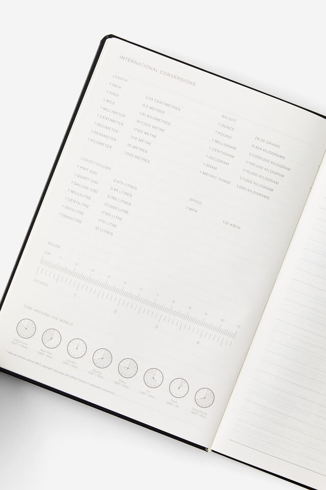 2026 B5 Daily Hard Metro Diary, Black